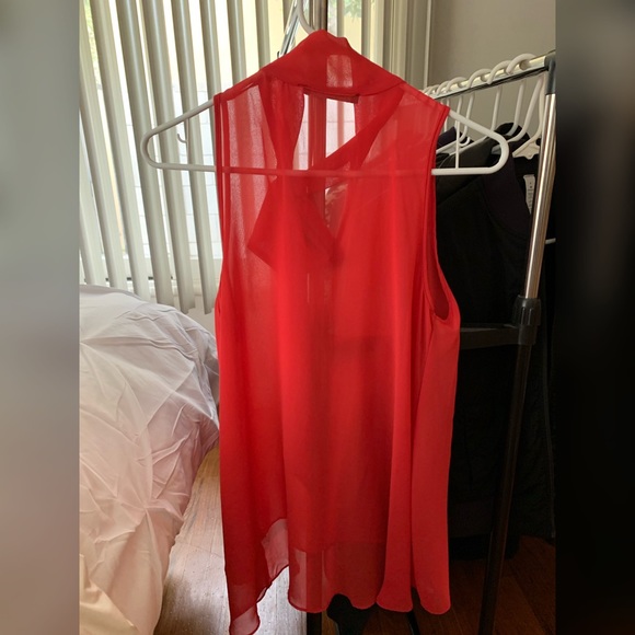 Tangerine Chiffon Top - Picture 2 of 3